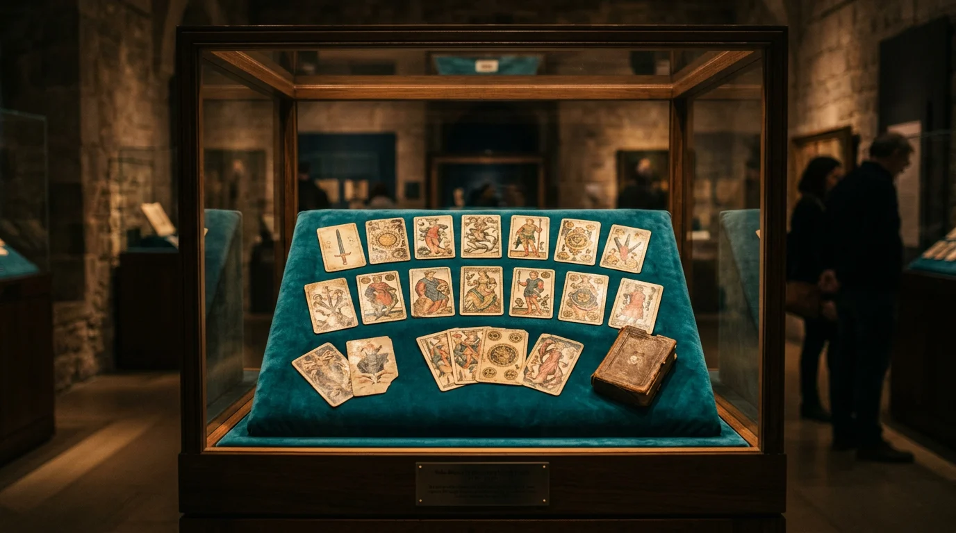 Rare deck inside a museum vitrine